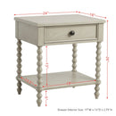 Traditional Durable Nightstand Table With Drawer And Shelf by HouseOfZazla