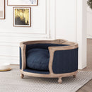 Upholstered Pet Bed, Fabric Dog Bed by HouseOfZazla