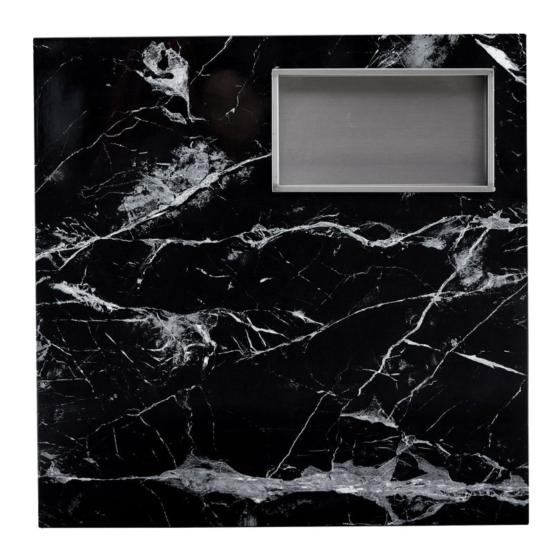 A modern and practical coffee table made of MDF material with black patterns. The fusion of elegance and natural fashion 31.4"x31.4"x12"