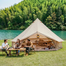 4 Season Bell Tent 13.1FT, Beige Waterproof Glamping Yurt Tent by HouseOfZazla