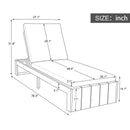 Adjustable Outdoor Chaise Lounge Patio Recliner - Beige / Light Teak by HouseOfZazla