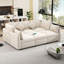 Sectional Sofa Modular U-Shaped With Ottoman & USB Ports by Unique Piece Furniture
