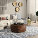 Connor - Handcrafted Round Pouf by HouseOfZazla