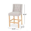 Vienna Contemporary Fabric Tufted & Wingback Counter Stools (Set of 2) by HouseOfZazla