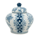 D9.1x9.1" Porcelain Lidded Jar