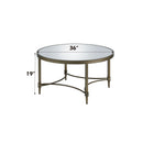 Aditya - Mirrored Antique Brass Coffee Table - Antique Brass by HouseOfZazla