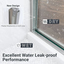 56-60"W x 60"H Semi-Frameless Double Sliding Shower Door by HouseOfZazla
