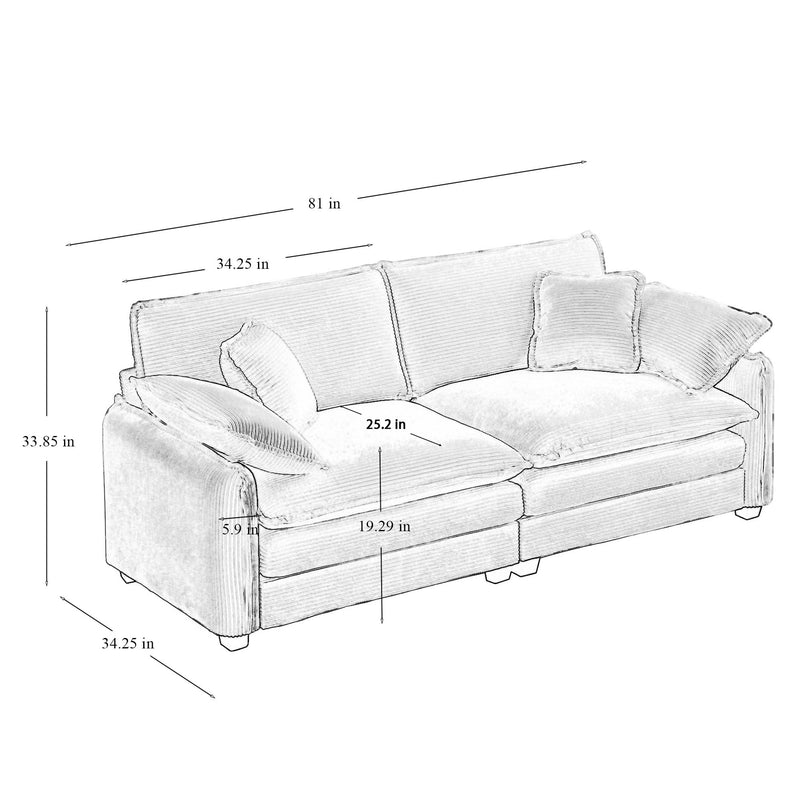 Modern Living Room Sofa 3 Pieces Set, photo 9 of 10