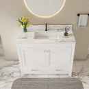 43" Bathroom Vanity, Multi Functional Cabinet - White by HouseOfZazla