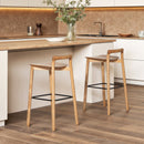 Sven 30" Modern Minimalist Low Back Wood Barstool