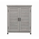 Potting Bench With Storage Cabinet And Metal Table Top For Outdoor by Unique Piece Furniture