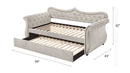 Adkins Daybed & Trundle, Beige Fabric
