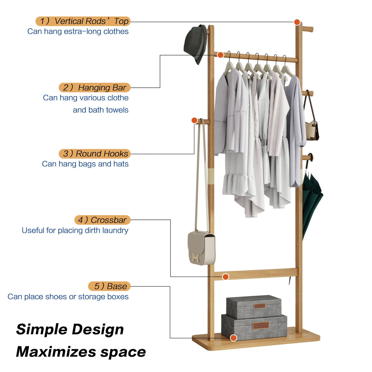 Solid Wood Simple Hat Rack, photo 15 of 21
