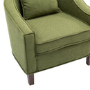 Accent Chair with Ottoman, Mid Century Modern Barrel Chair Upholstered Club Tub Round Arms Chair for Living Room