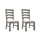Upholstered Dining Chairs (Set of 2) - Brown - Wood by Unique Piece Furniture
