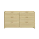 Grace - Double Dresser With 6 Drawers - Oak by HouseOfZazla