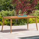 Outdoor Dining Table With Frame - Teak by HouseOfZazla