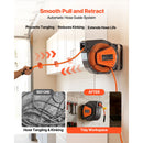 Retractable Air Hose Reel, 1/4 Inch x 50 FT Hybrid Air Hose Max 300PSI by HouseOfZazla
