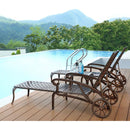 Aluminium Cast lounge chair 2pcs brown