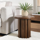 Loanna Wooden Color End Table - Brown by HouseOfZazla