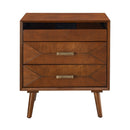 24" Nightstand with Charging Station and Two Drawers by HouseOfZazla