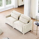 Elegant Sofa With Ergonomic Design And Lumbar Pillows