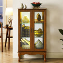 Curio Cabinet Lighted Curio Diapaly Cabinet With Adjustable Shelves And Mirrored Back Panel, Tempered Glass Doors (3 Tier), (E26 Light Bulb Not Included) by Unique Piece Furniture