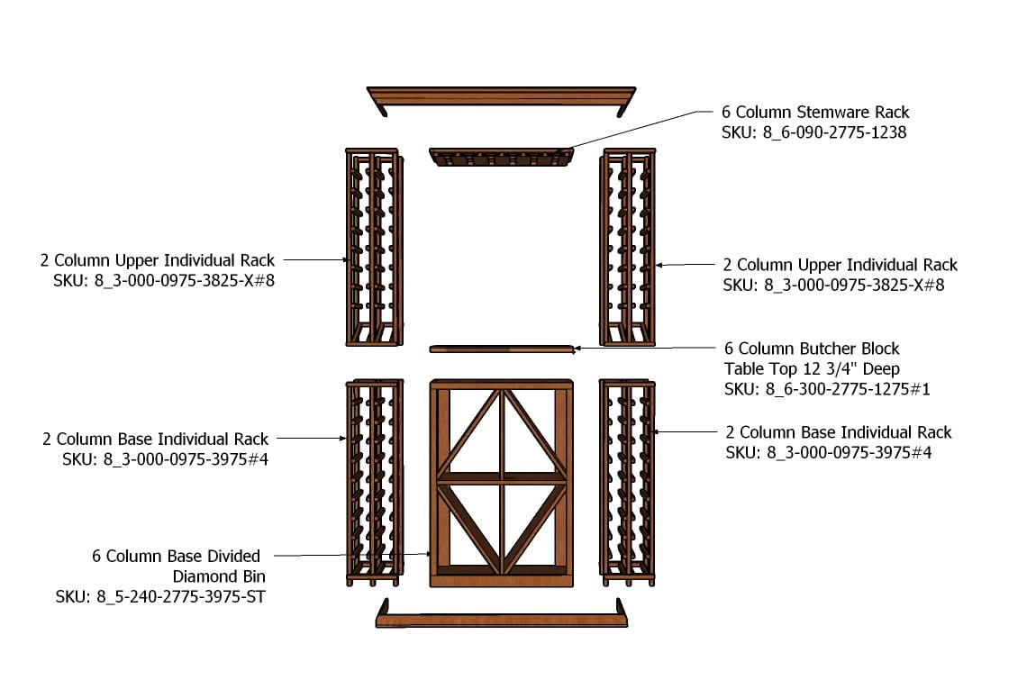 5 Foot Wine Cellar Storage System | 148 Bottle Capacity, photo 6 of 7