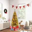 5/6/7/8/9 FT Pre-Lit Artificial Hinged Slim Pencil Christmas Tree by LJGDeals