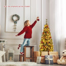 5/6/7/8/9 FT Pre-Lit Artificial Hinged Slim Pencil Christmas Tree by LJGDeals