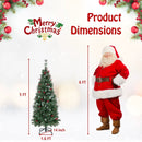 5/6/7/8/9 FT Pre-Lit Artificial Hinged Slim Pencil Christmas Tree by LJGDeals