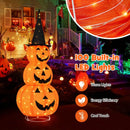 5 Feet Lighted Stacked Pumpkins Halloween Decoration with Witch Hat by LJGDeals