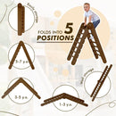 5in1 Montessori Climbing Set: Triangle Ladder, Climbing Arch, Slide, Net & Cushion – Chocolate