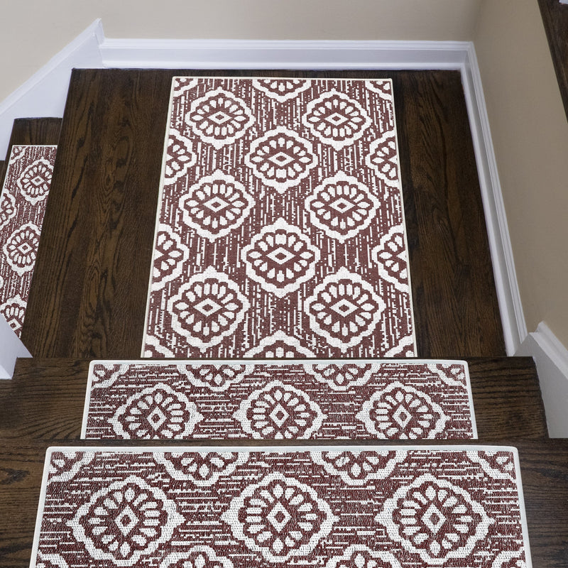 Sussexhome Flower Collection 2 x 3 Foot Heavy Duty Low Pile  Landing Rug Runner