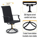 Alora 5-Piece Outdoor Patio Rattan Dining Furniture Set With Swivel Armchairs (91823705)