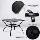 Alora 5-Piece Outdoor Patio Rattan Dining Furniture Set With Swivel Armchairs (91823705)