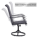 Alora 5-Piece Outdoor Patio Rattan Dining Furniture Set With Swivel Armchairs (91823705)