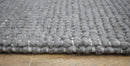 Modern Solid Pattern Gray Hand Woven Wool Area Rug
