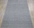 Modern Solid Pattern Gray Hand Woven Wool Area Rug