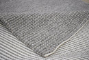 Modern Solid Pattern Gray Hand Woven Wool Area Rug