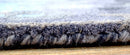 Blue and Gray Contemporary Abstract Hand Tufted Wool Area Rug 5x8