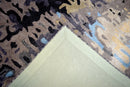 Blue and Gray Contemporary Abstract Hand Tufted Wool Area Rug 5x8