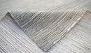 Solid Silver Hand Loom Wool Area Rug 5x8 - Modern Contemporary