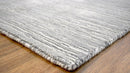 Solid Silver Hand Loom Wool Area Rug 5x8 - Modern Contemporary