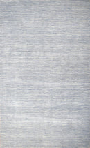 Silver Hand Woven Modern Premium Wool Viscose Blend Area Rug 5x8