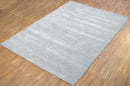 Silver Hand Woven Modern Premium Wool Viscose Blend Area Rug 5x8