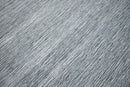 Solid Blue and Silver Hand-Loomed Wool and Viscose Area Rug 5x8 - Luxurious Blend