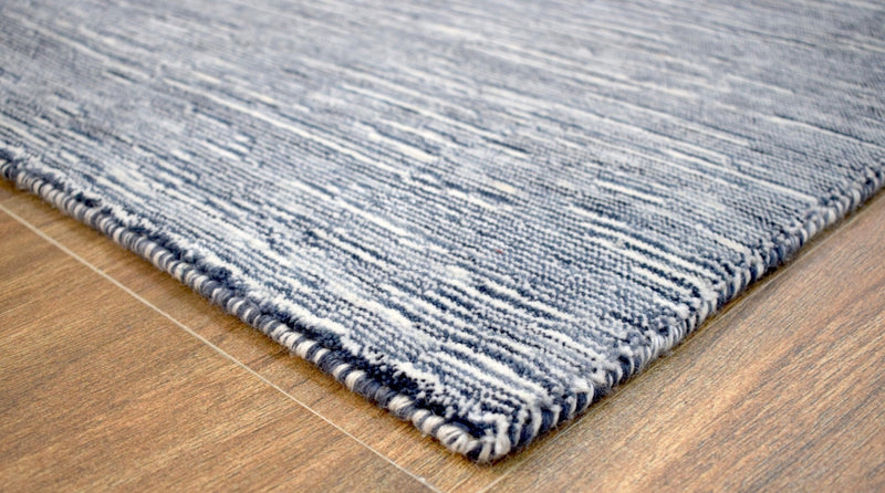 5x8 Solid Gray Rug | Handmade Wool  & Viscose Area Rug | TRD1007158