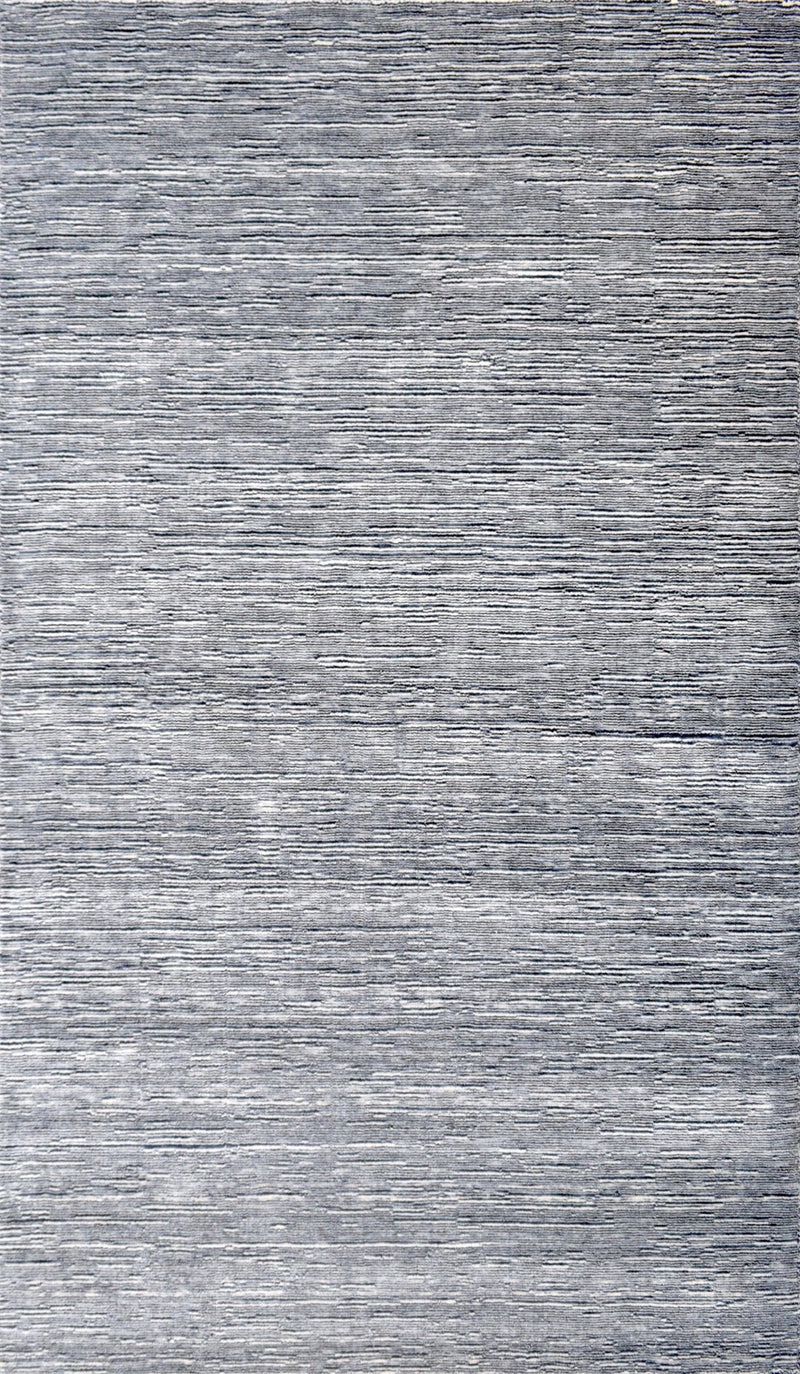 5x8 Solid Gray Rug | Handmade Wool  & Viscose Area Rug | TRD1007158