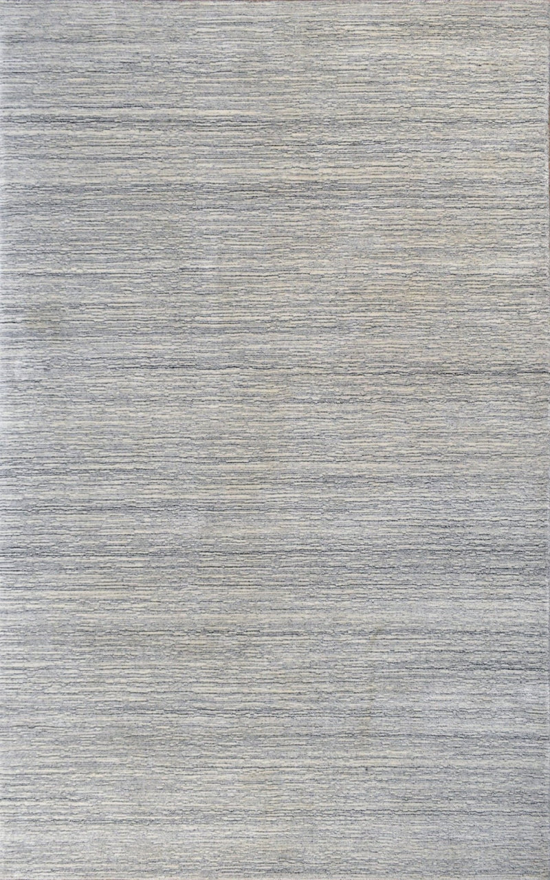 5x8 Solid Beige and Silver Area Rug | Handmade with Wool & Viscose | TRD1007258